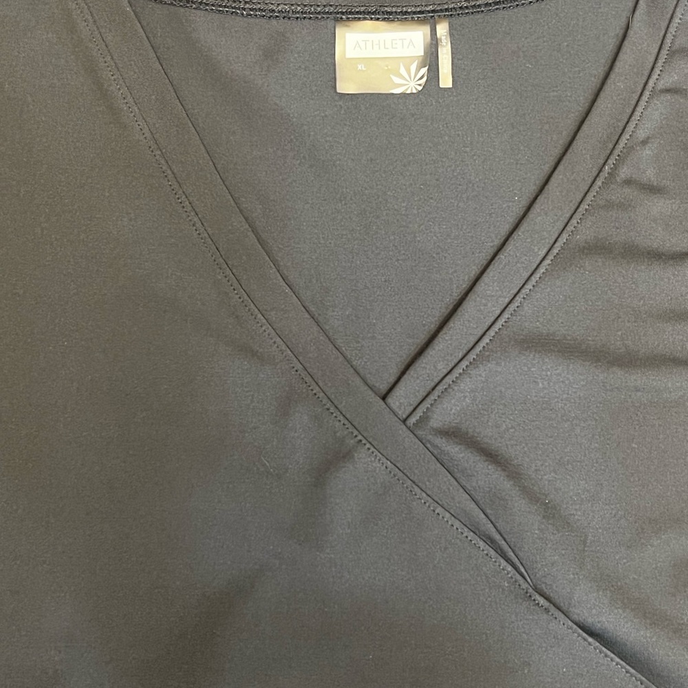 Athleta draped faux wrap nectar stretchy dress women’s size XL - Picture 4 of 10